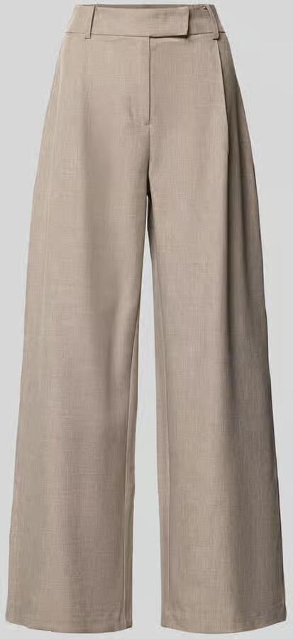 Only Regular fit wijde broek met sluiting met schuifhaakje model 'LINDA' - Foto 5
