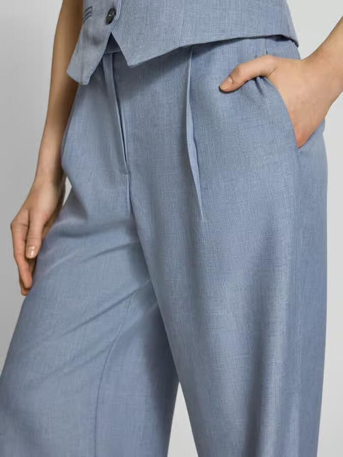 Only Regular fit wijde broek met sluiting met schuifhaakje model 'LINDA' - Foto 2
