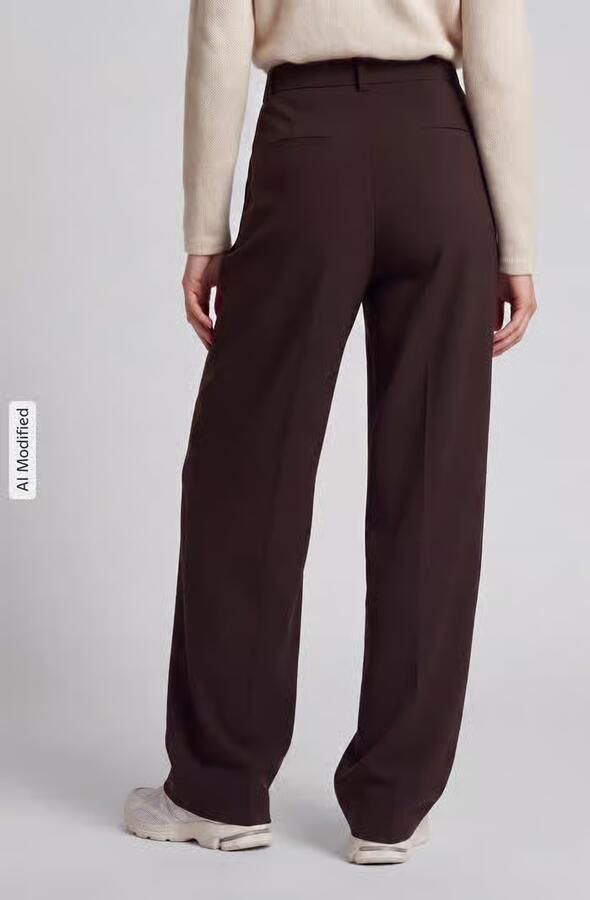 Only regular fit wijde broek met viscose model 'SONJA' - Foto 3