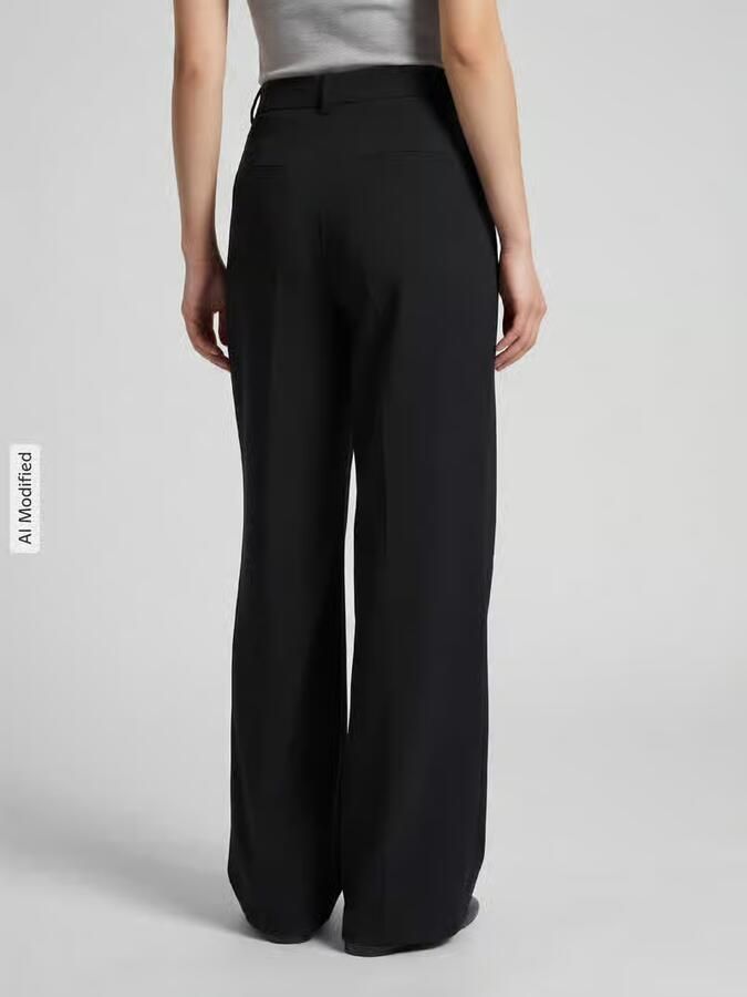 Only regular fit wijde broek met viscose model 'SONJA' - Foto 2