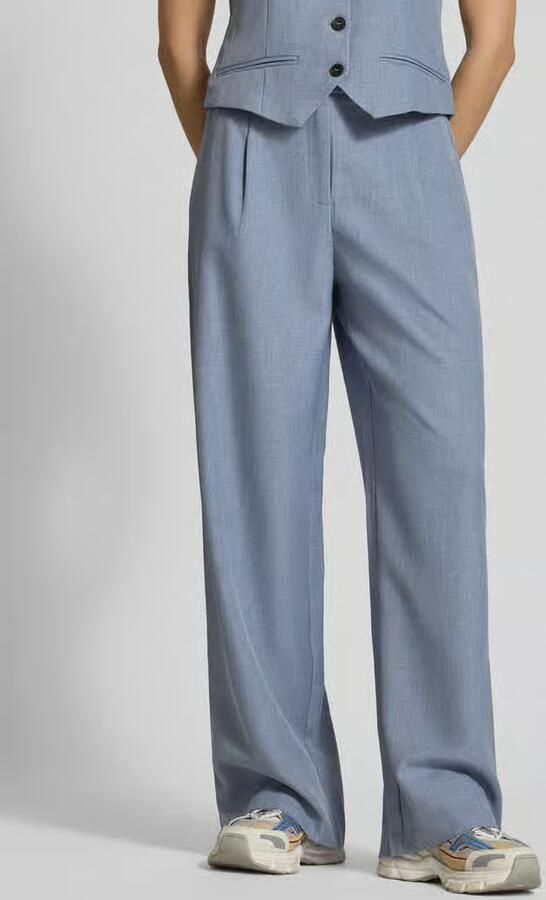 Only Regular fit wijdte broek met haakjes- en ritssluiting model 'LINDA' - Foto 2