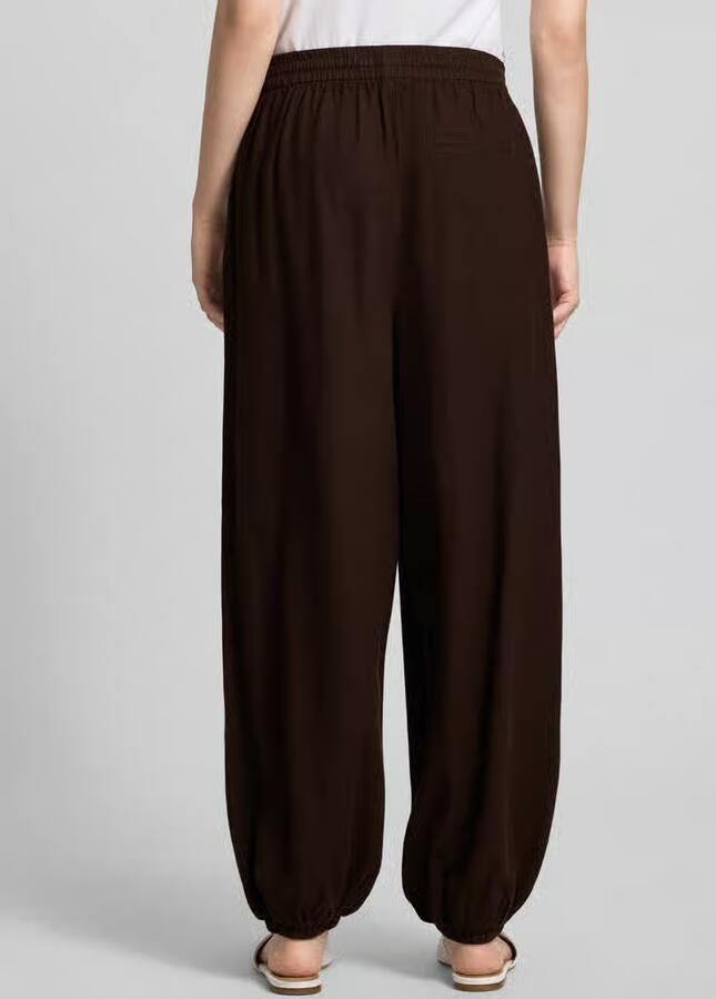 Only regular fit wijdte broek van mix van viscose en linnen model 'GOA'