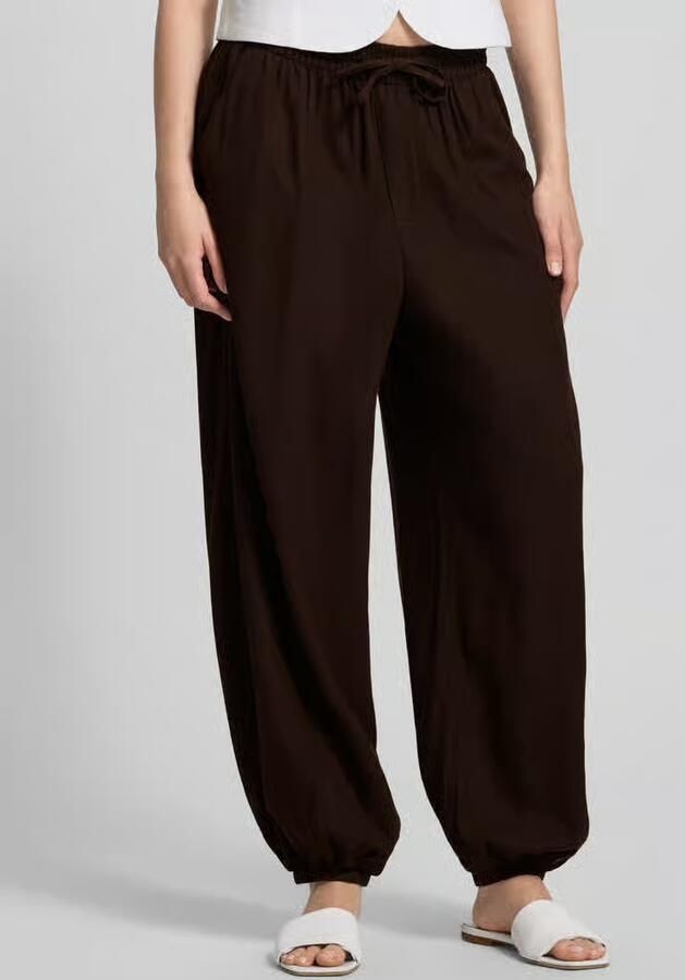 Only regular fit wijdte broek van mix van viscose en linnen model 'GOA' - Foto 3