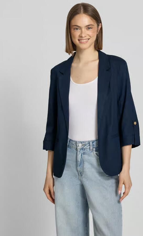 Only relaxed fit blazer van mix van viscose en linnen model 'GOA' - Foto 2