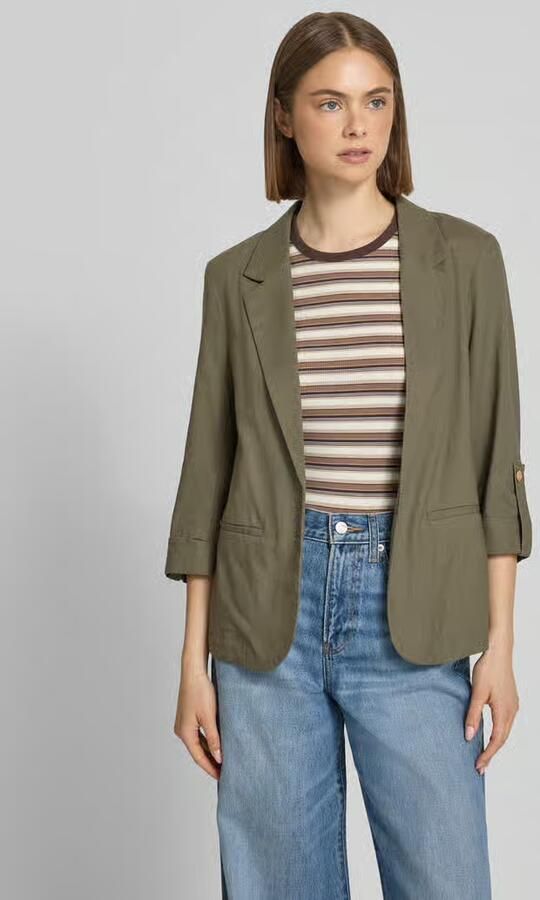 Only relaxed fit blazer van mix van viscose en linnen model 'GOA' - Foto 2