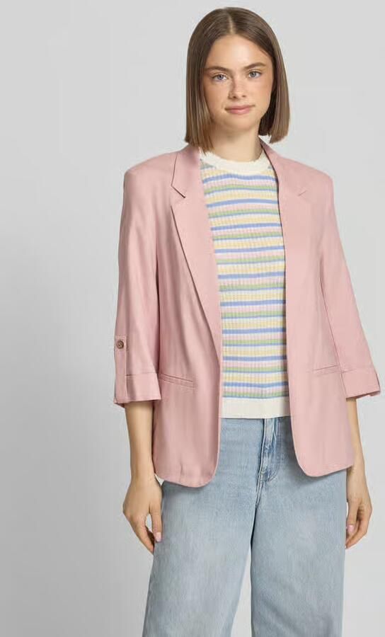 Only relaxed fit blazer van mix van viscose en linnen model 'GOA' - Foto 3