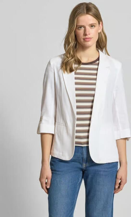 Only relaxed fit blazer van mix van viscose en linnen model 'GOA' - Foto 3