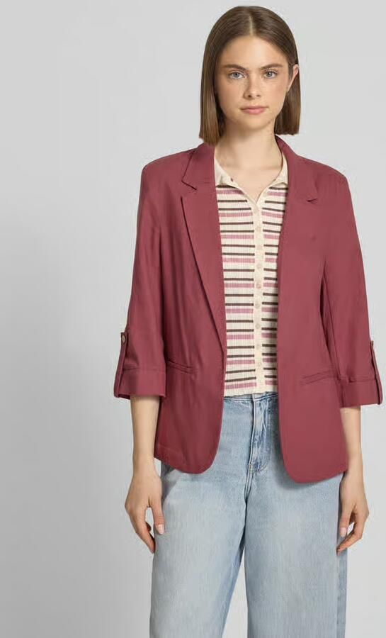 Only relaxed fit blazer van mix van viscose en linnen model 'GOA'