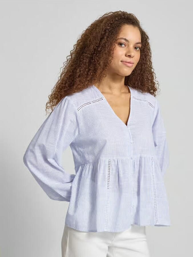 Only Relaxed fit Blouse met lange mouwen van puur katoen Model 'NORA'