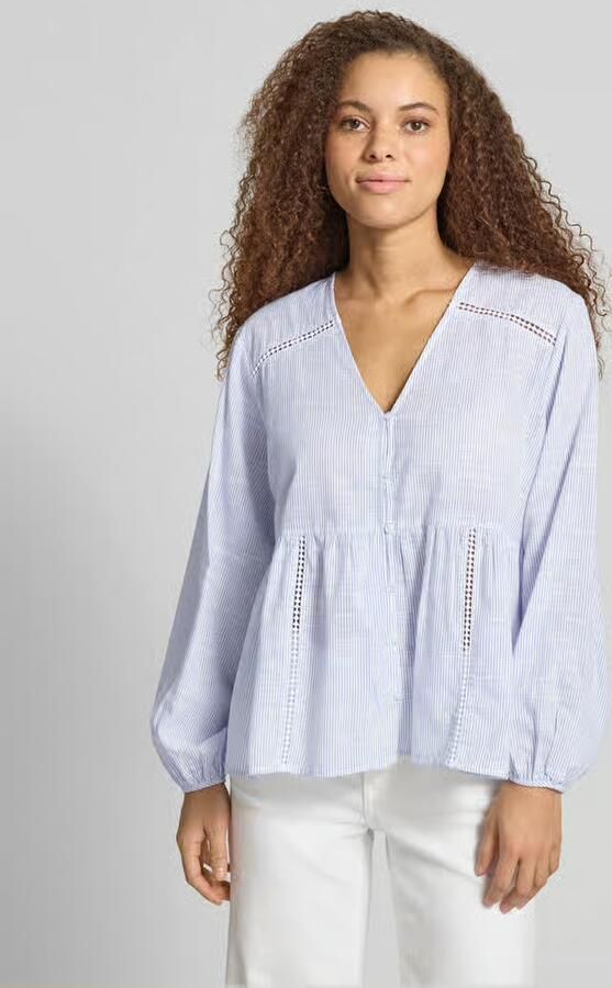 Only Relaxed fit Blouse met lange mouwen van puur katoen Model 'NORA' - Foto 3