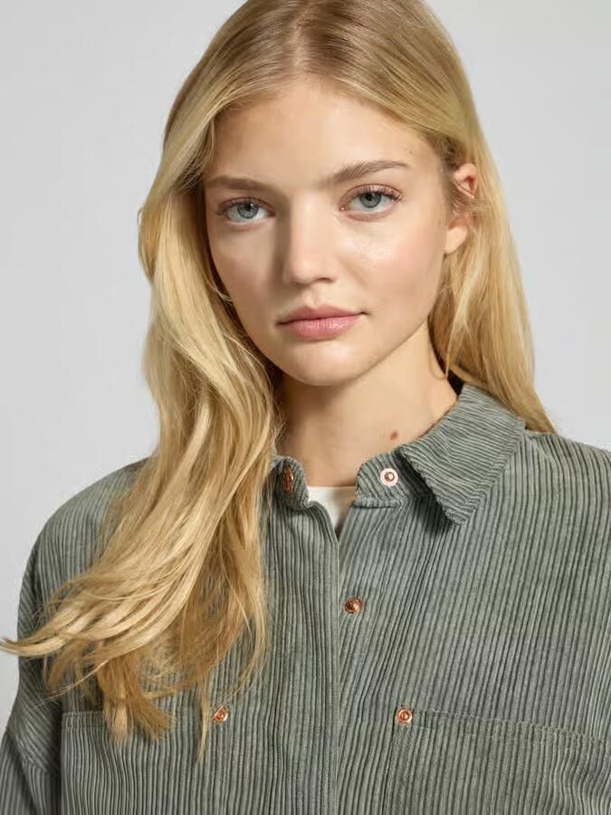 Only Relaxed fit corduroy blouse met borstzakken model 'JANINE-RAI' - Foto 2