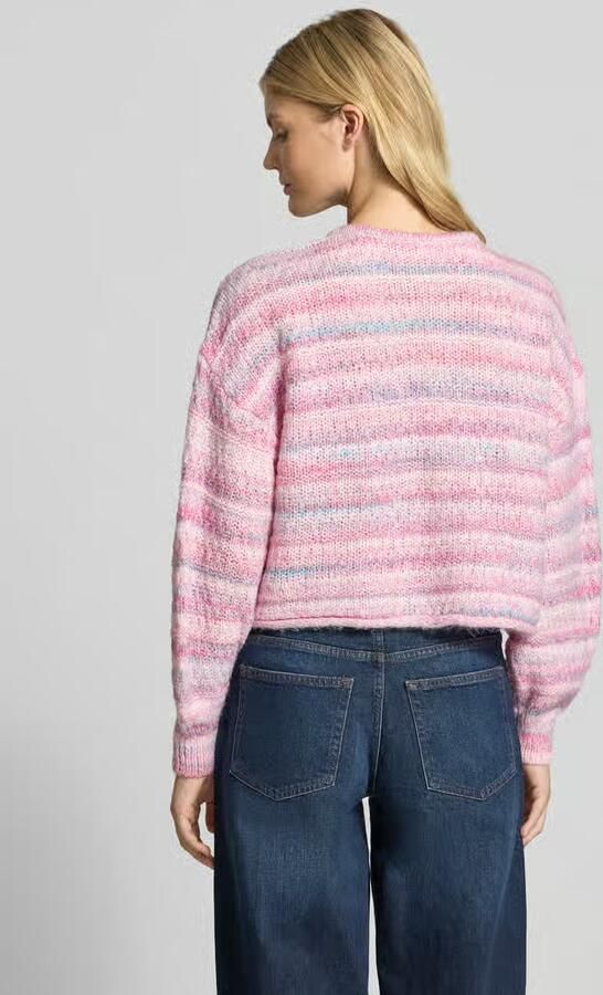 Only relaxed fit gebreid jack met bindceintuur - Foto 3