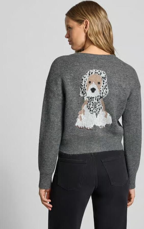 Only relaxed fit gebreid jack met borduursel model 'TEDDY' - Foto 2