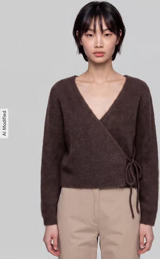 Only relaxed fit gebreid jack met wol-aandeel model 'LIVA' - Foto 2