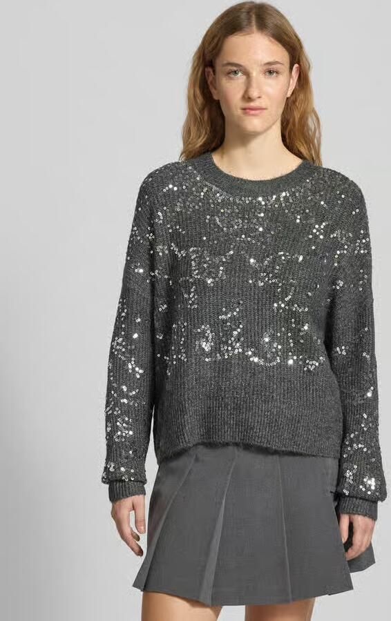 Only Relaxed fit gebreide pullover met pailletten model 'LALTA' - Foto 8