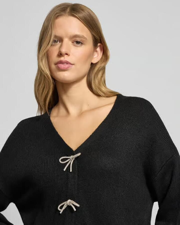 Only Relaxed fit gebreide pullover met strikdetail model 'DONNA' - Foto 3