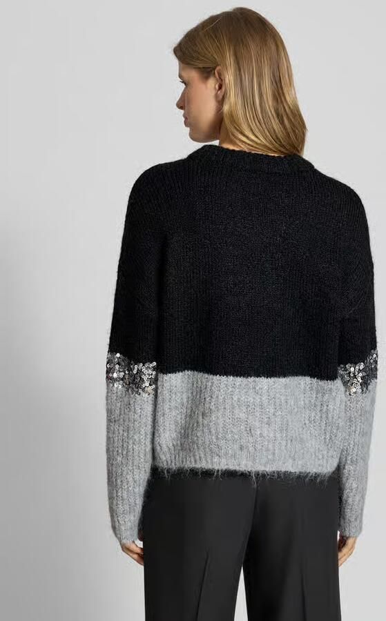 Only Trui met ronde hals ONLMAINE LIFE LS SEQUIN BLOCK O-NECK KNT - Foto 2