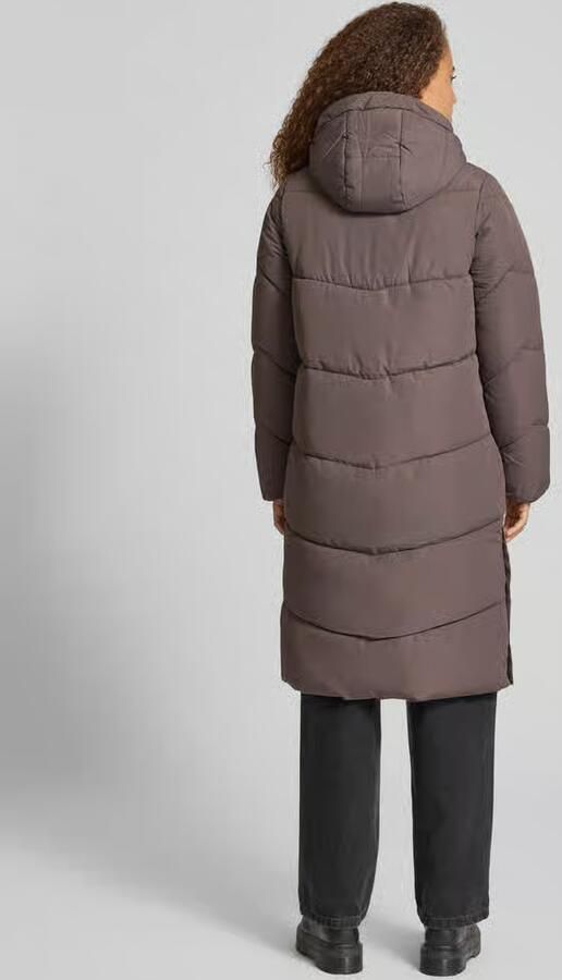 Only Relaxed fit gewatteerde lange jas met capuchon model 'MAGGI LIFE' - Foto 3