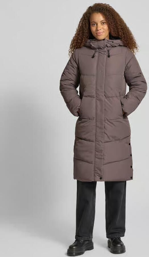 Only Relaxed fit gewatteerde lange jas met capuchon model 'MAGGI LIFE' - Foto 4