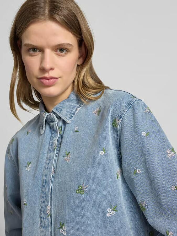 Only Spijkerjack Onlvera L S Flower Emb Shirt Dnm Noos 15351977 - Foto 2