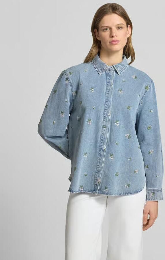 Only Spijkerjack Onlvera L S Flower Emb Shirt Dnm Noos 15351977 - Foto 3