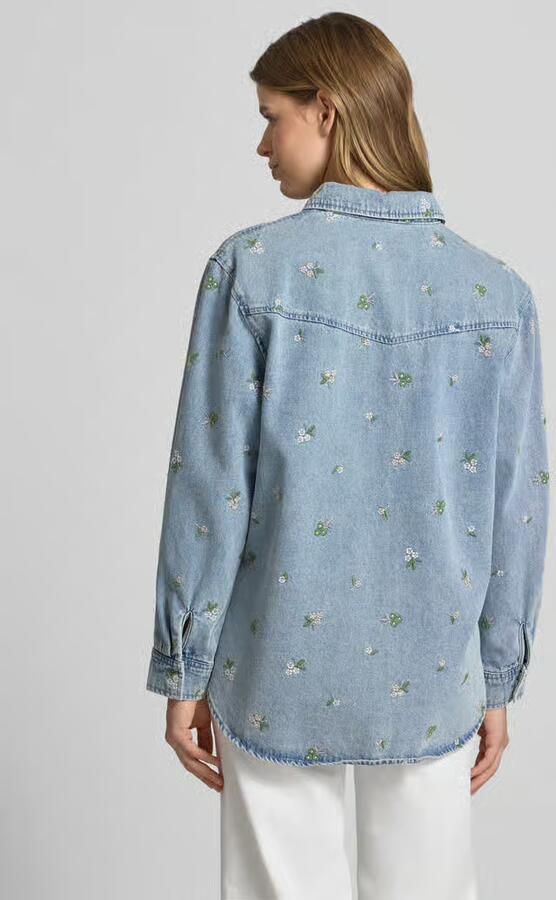 Only Spijkerjack Onlvera L S Flower Emb Shirt Dnm Noos 15351977