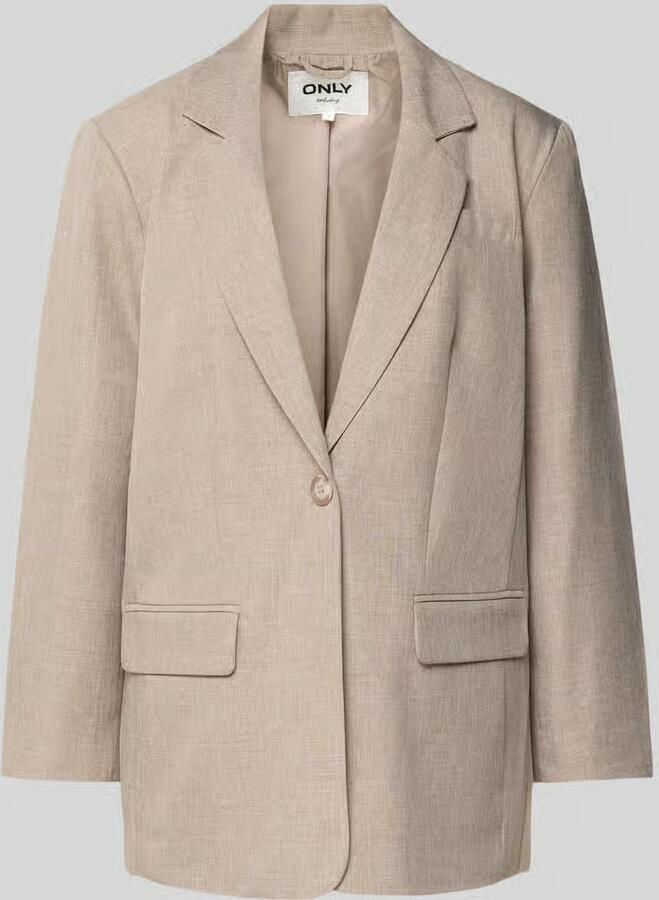 Only Relaxed fit lange blazer met 1-knoopssluiting model 'LINDA' - Foto 4