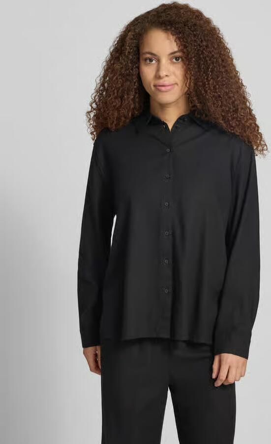 Only relaxed fit linnen blouse met overhemdkraag model 'GOA' - Foto 3