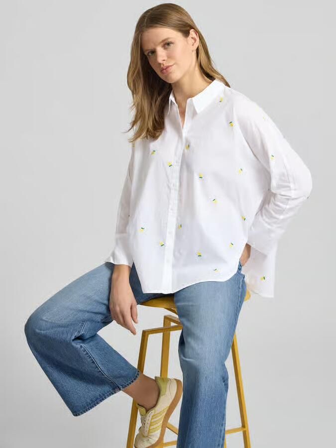 Only Relaxed fit overhemdblouse van puur katoen model 'NEW LINA GRACE'