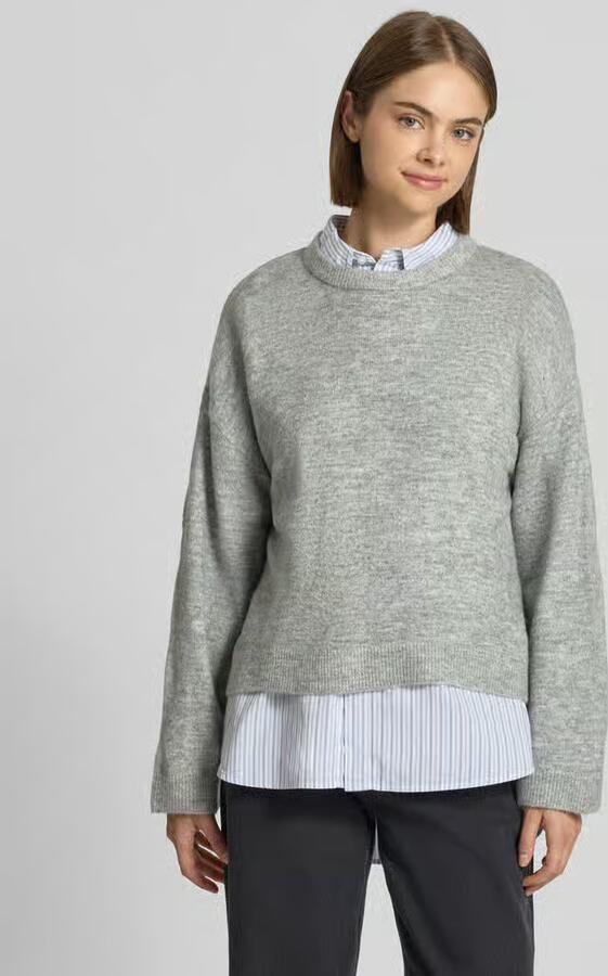 Only Regular fit gebreide pullover met ronde hals model 'SIMONI' - Foto 8