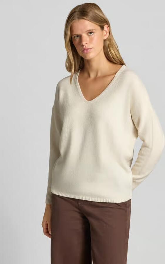 ONLY fijngebreide trui ONLRICA van gerecycled polyester beige - Foto 2