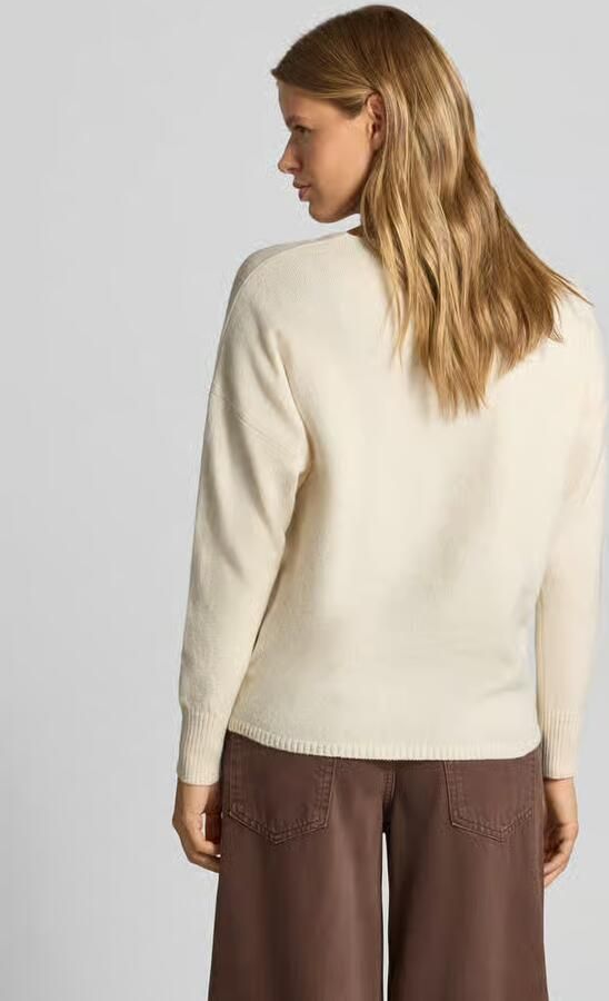 ONLY fijngebreide trui ONLRICA van gerecycled polyester beige - Foto 3