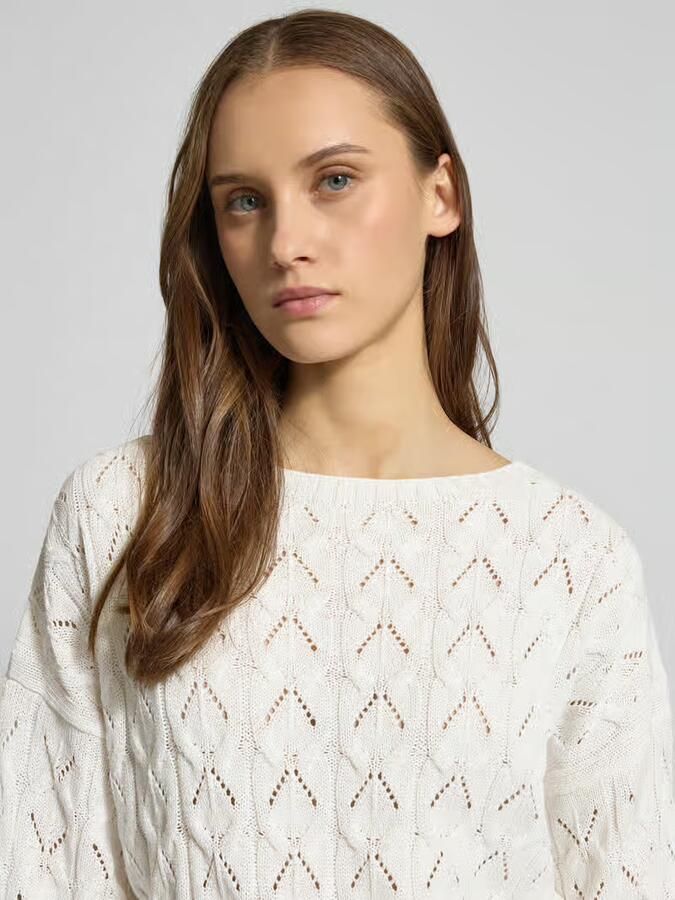 Only Relaxed fit gebreide pullover met kabelpatroon model 'BRYNN' - Foto 14