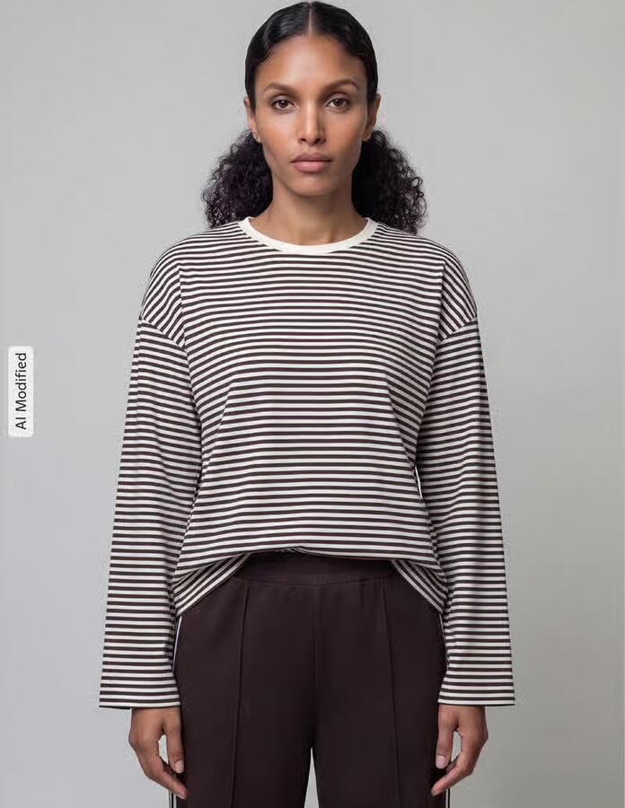 Only relaxed fit shirt met lange mouwen van puur katoen model 'FREJA' - Foto 2