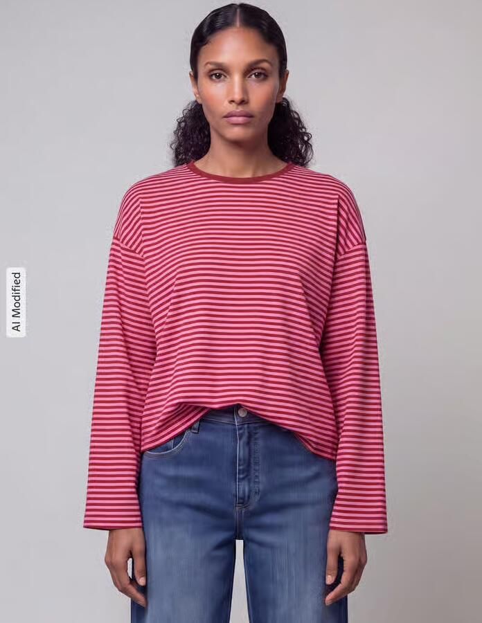 Only relaxed fit shirt met lange mouwen van puur katoen model 'FREJA' - Foto 2