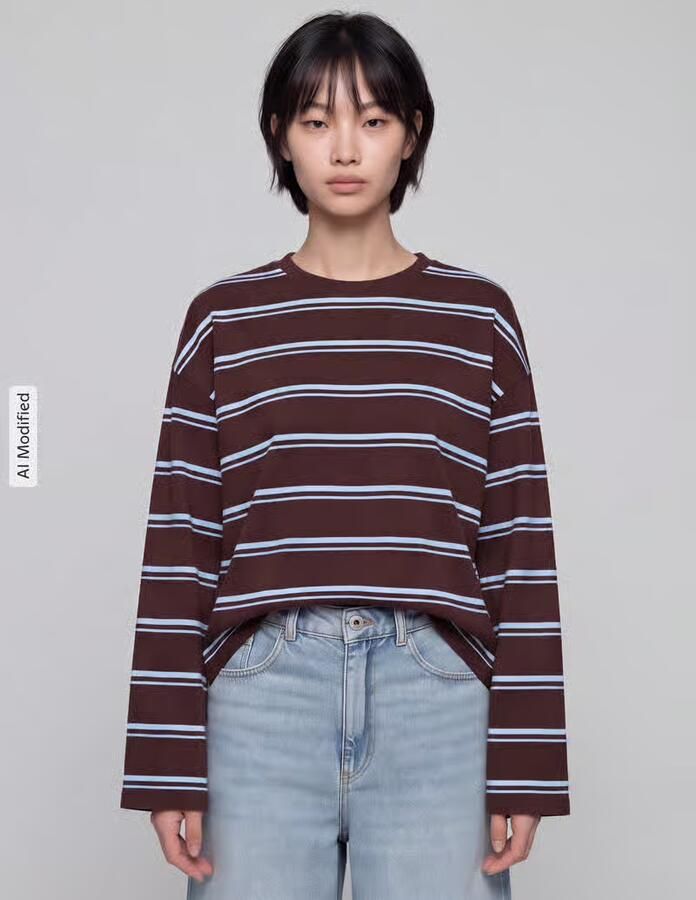 Only relaxed fit shirt met lange mouwen van puur katoen model 'FREJA' - Foto 2