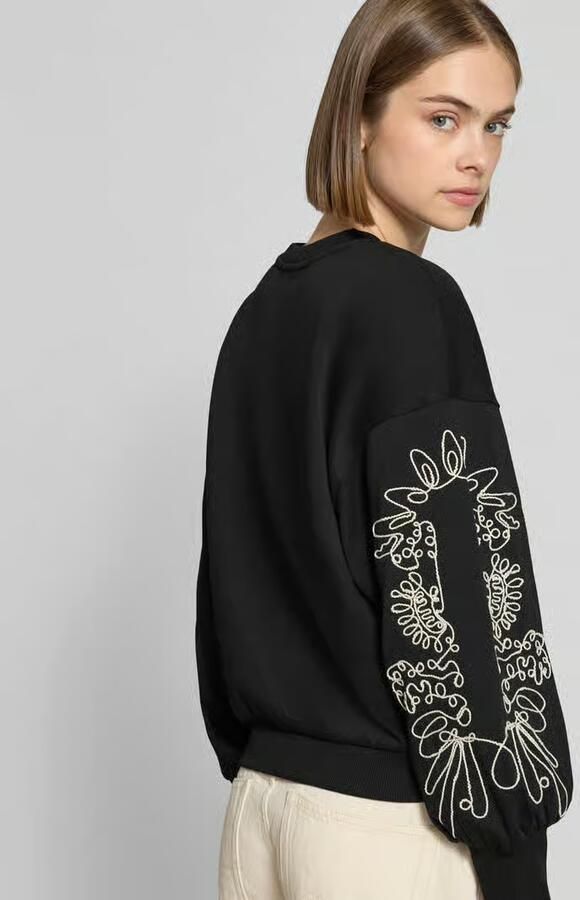 Only relaxed fit sweatshirt van katoenmix model 'BROOKE' - Foto 4