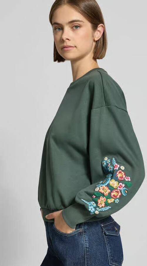 Only relaxed fit sweatshirt van pure katoenmix model 'BROOKE' - Foto 14