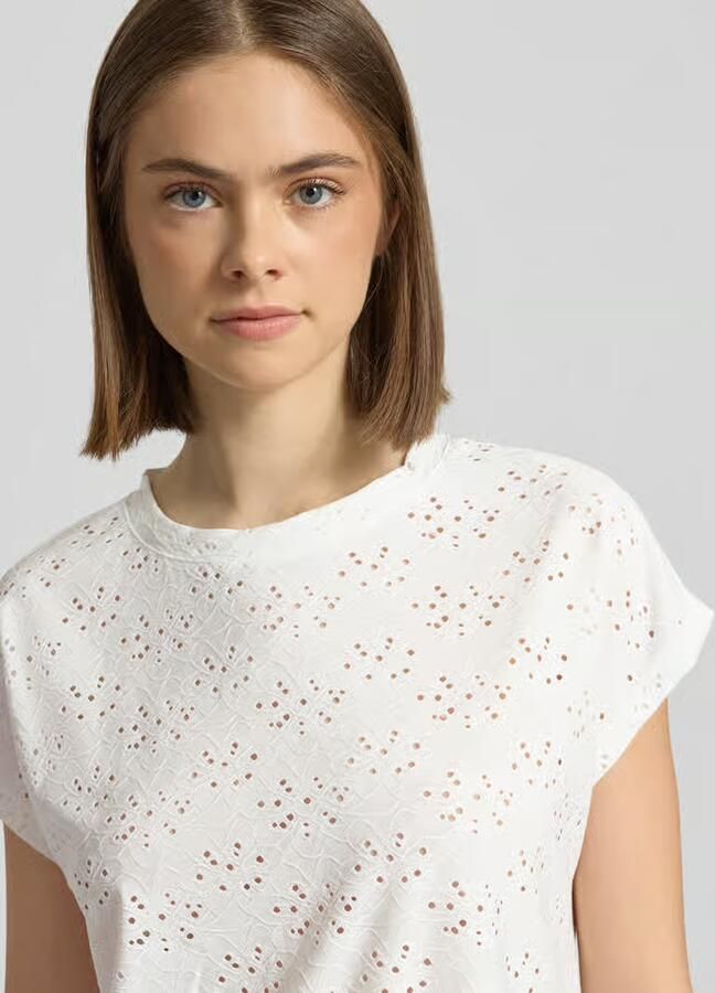 Only Shirt met korte mouwen ONLSMILLA LIFE S S TOP JRS NOOS regular fit modisch single jersey materiaalmix ronde hals - Foto 3