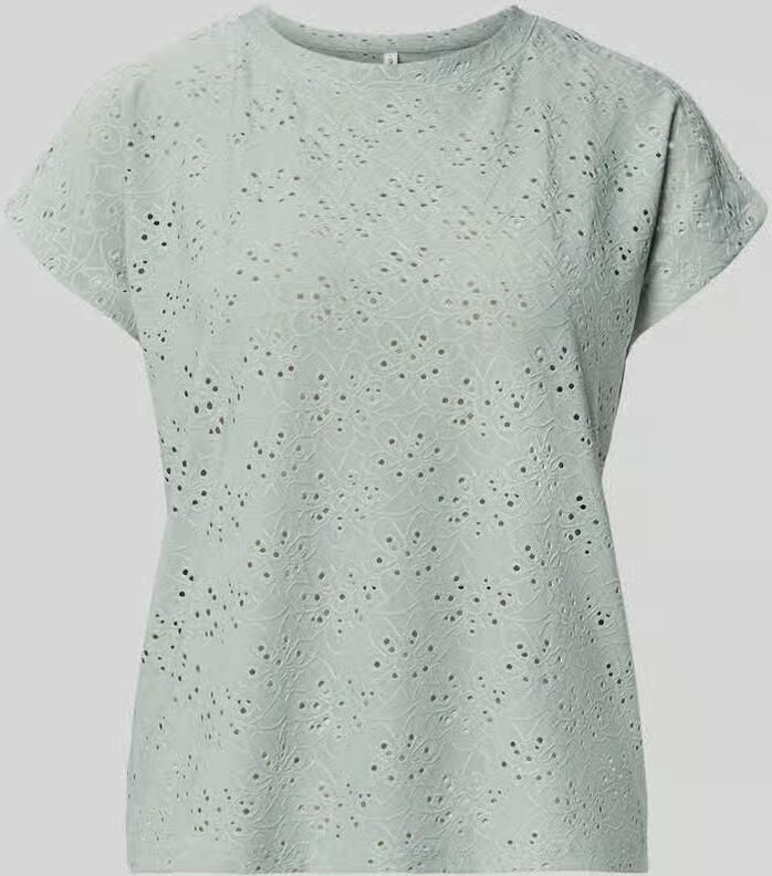 Only relaxed fit T-shirt met etskanteffect model 'SMILLA' - Foto 2