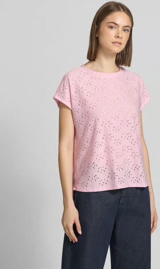 Only relaxed fit T-shirt met etskanteffect model 'SMILLA' - Foto 4