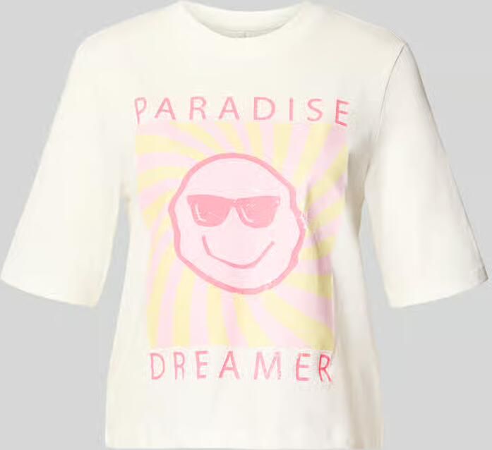Only Boxy fit T-shirt van puur katoen model 'CARTY LIFE' - Foto 2