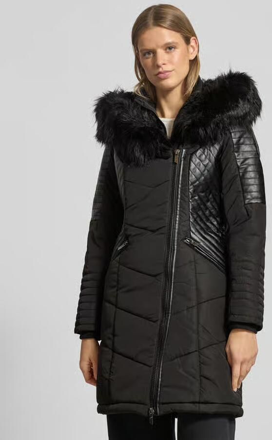 Only Shaped fit gewatteerde lange jas in kunstleerlook model 'NEWLINETTE' - Foto 4