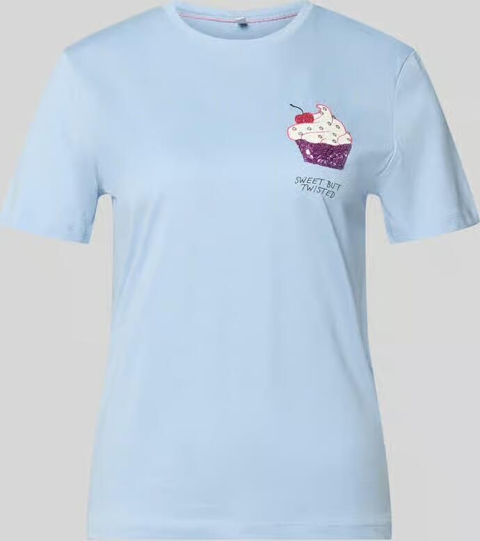 Only shaped fit T-shirt van puur katoen model 'KITA' - Foto 2
