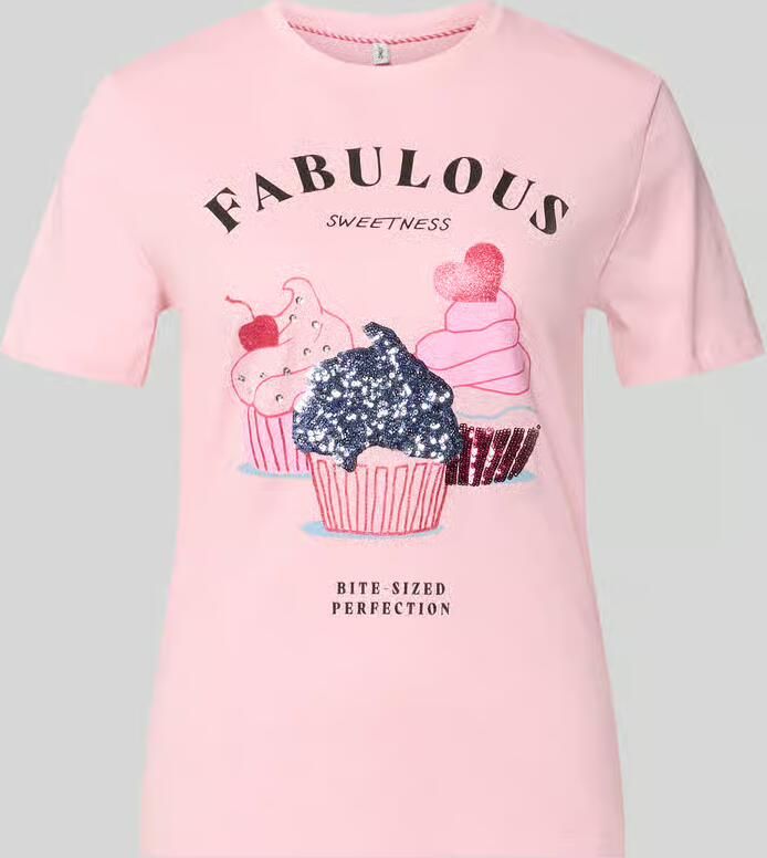 Only shaped fit T-shirt van puur katoen model 'KITA' - Foto 2
