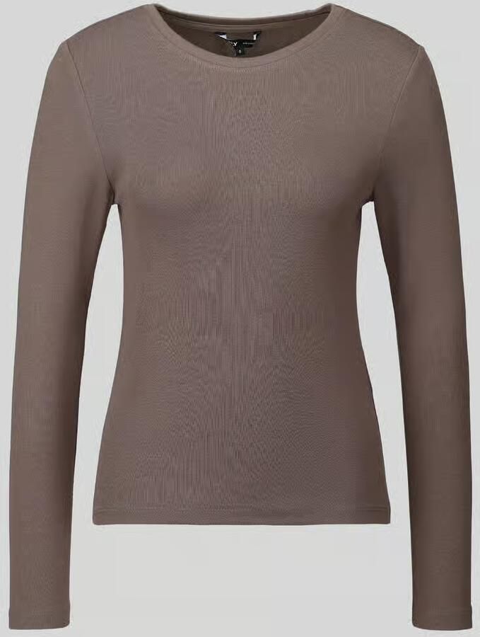 Only Shirt met lange mouwen met afgeronde zoom