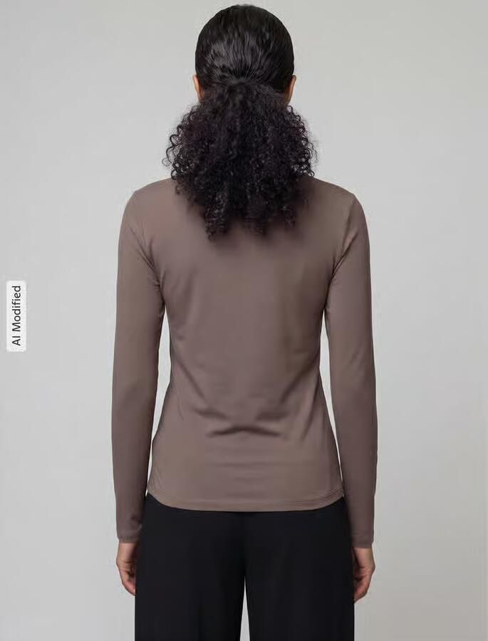 Only Shirt met lange mouwen met afgeronde zoom - Foto 3