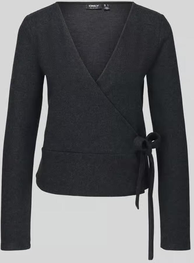 Only Shirt met lange mouwen met wikkellook