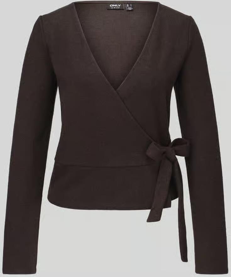Only Shirt met lange mouwen met wikkellook