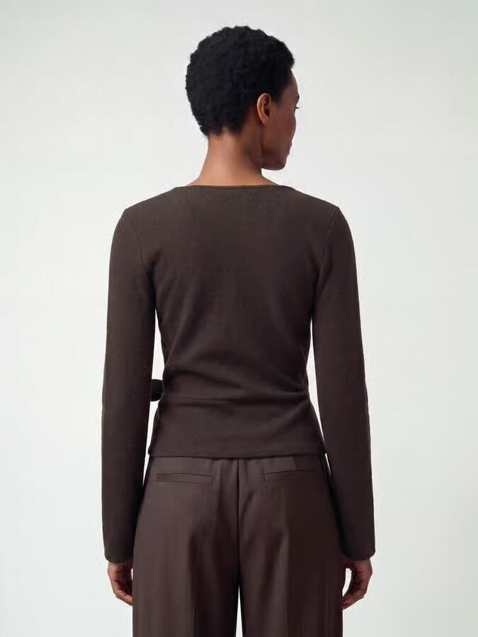 Only Shirt met lange mouwen met wikkellook - Foto 2